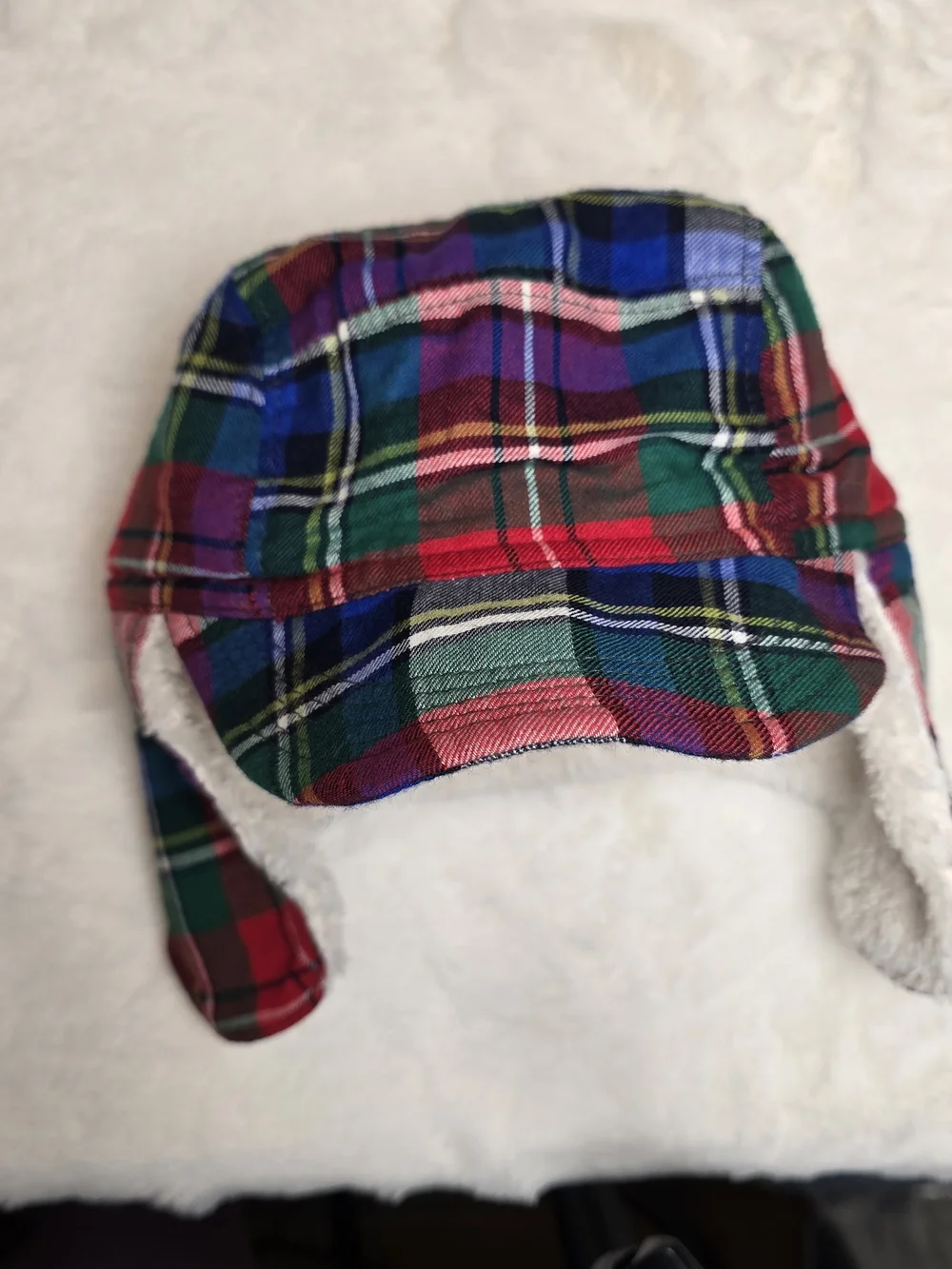 GAP Plaid Trapper Hat - Red, Green, Blue